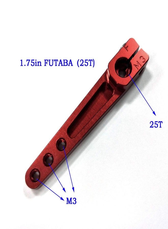 ZYHOBBY 7075 1.75" ذراع سيرفو ألومنيوم شديد التحمل - نصف ذراع FUTABA M3 - [أحمر] (3 قطع) - Image 3